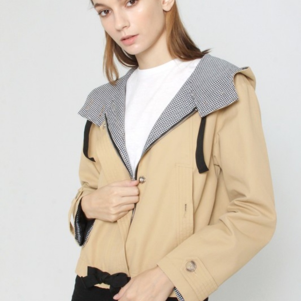 Hooded Trench Coat Jacket